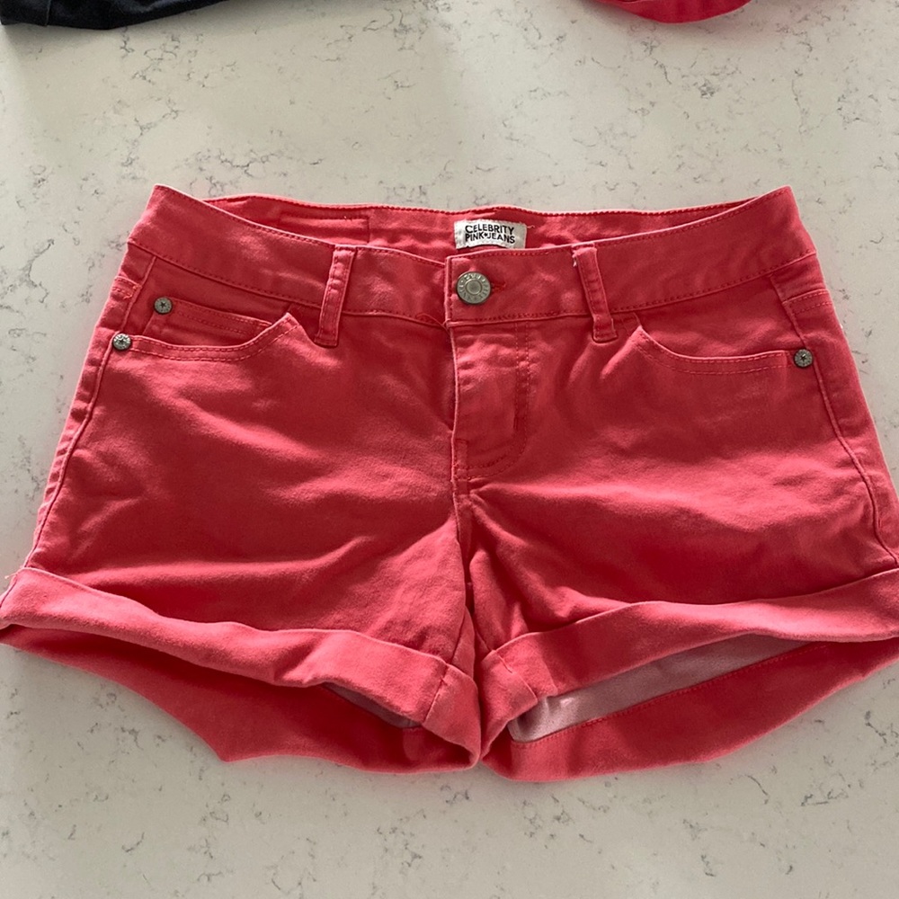 Pink celebrity Jean shorts